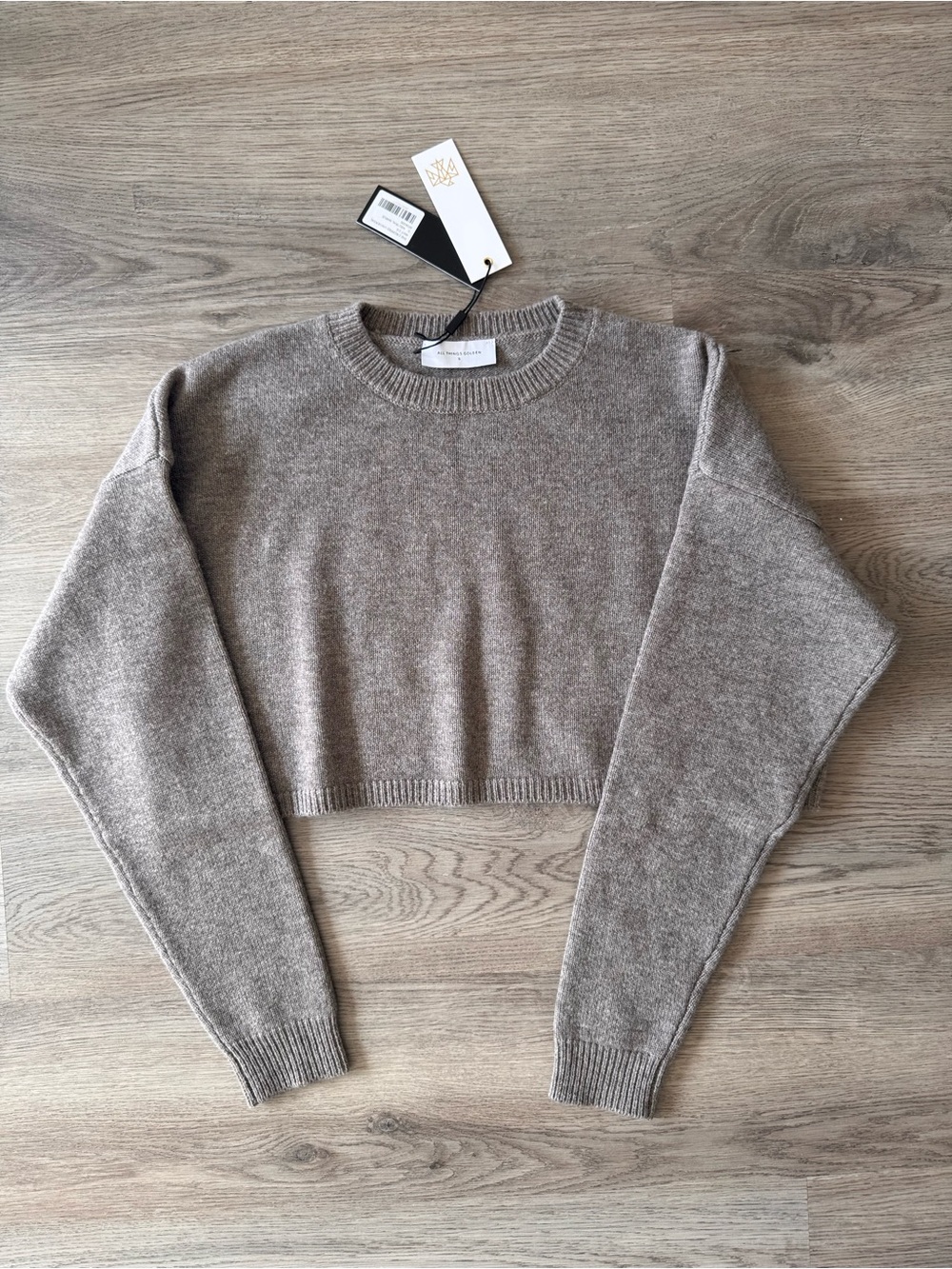 All Things Golden Cropped Universal Knit 2.0 in Neutral Marle